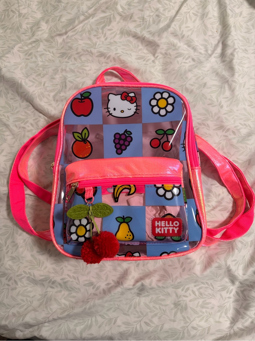 Hello Kitty Pink & Light Blue Fruit Patch Mini Backpack